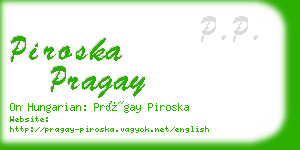 piroska pragay business card